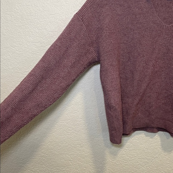 a new day Lavender Collared Cropped Knit Sweater XS - Picture 4 of 6